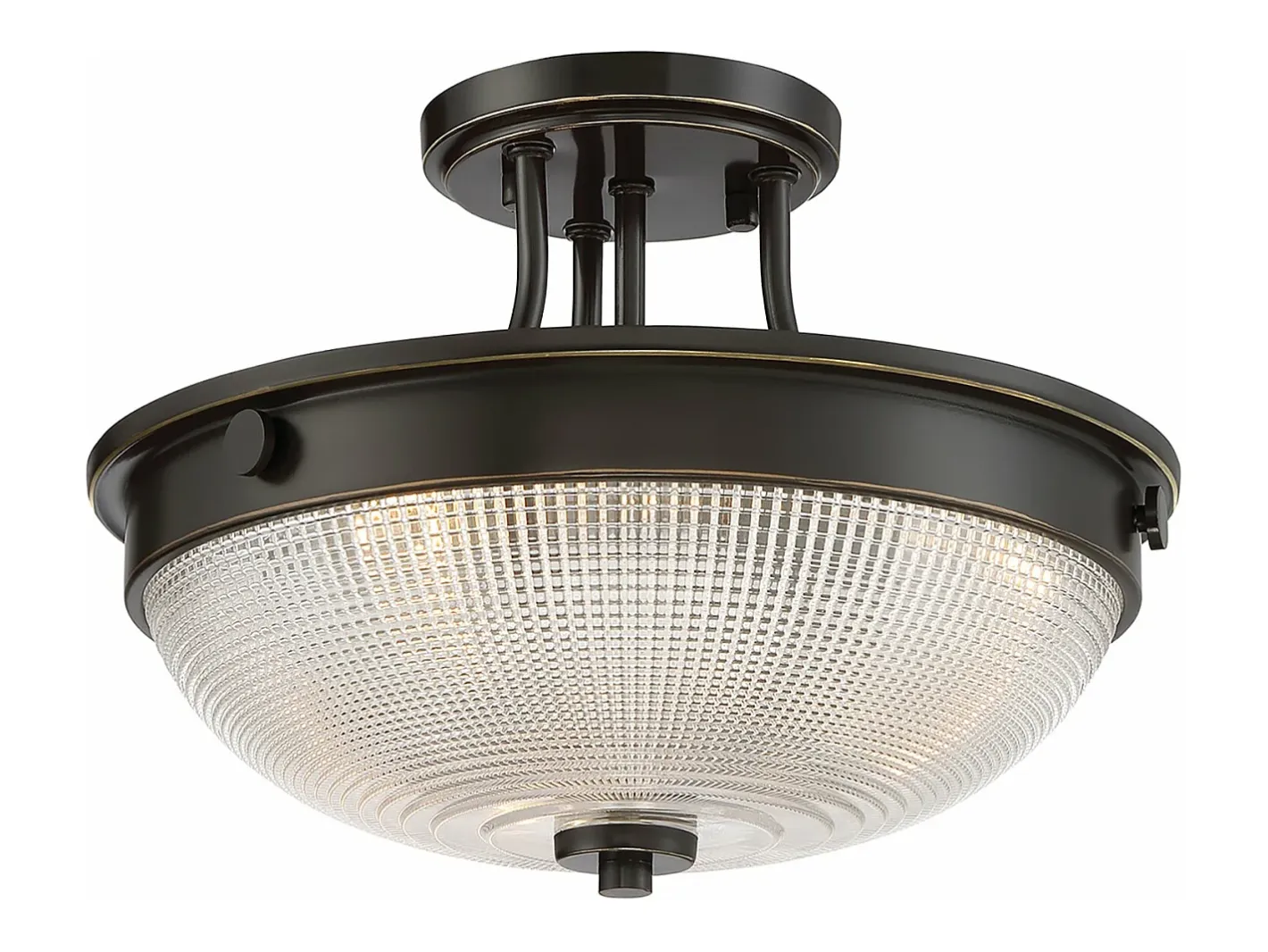 Elstead Mantle 2 Light Semi-Flush - Palladian Bronze, E27 Bronce Clearance