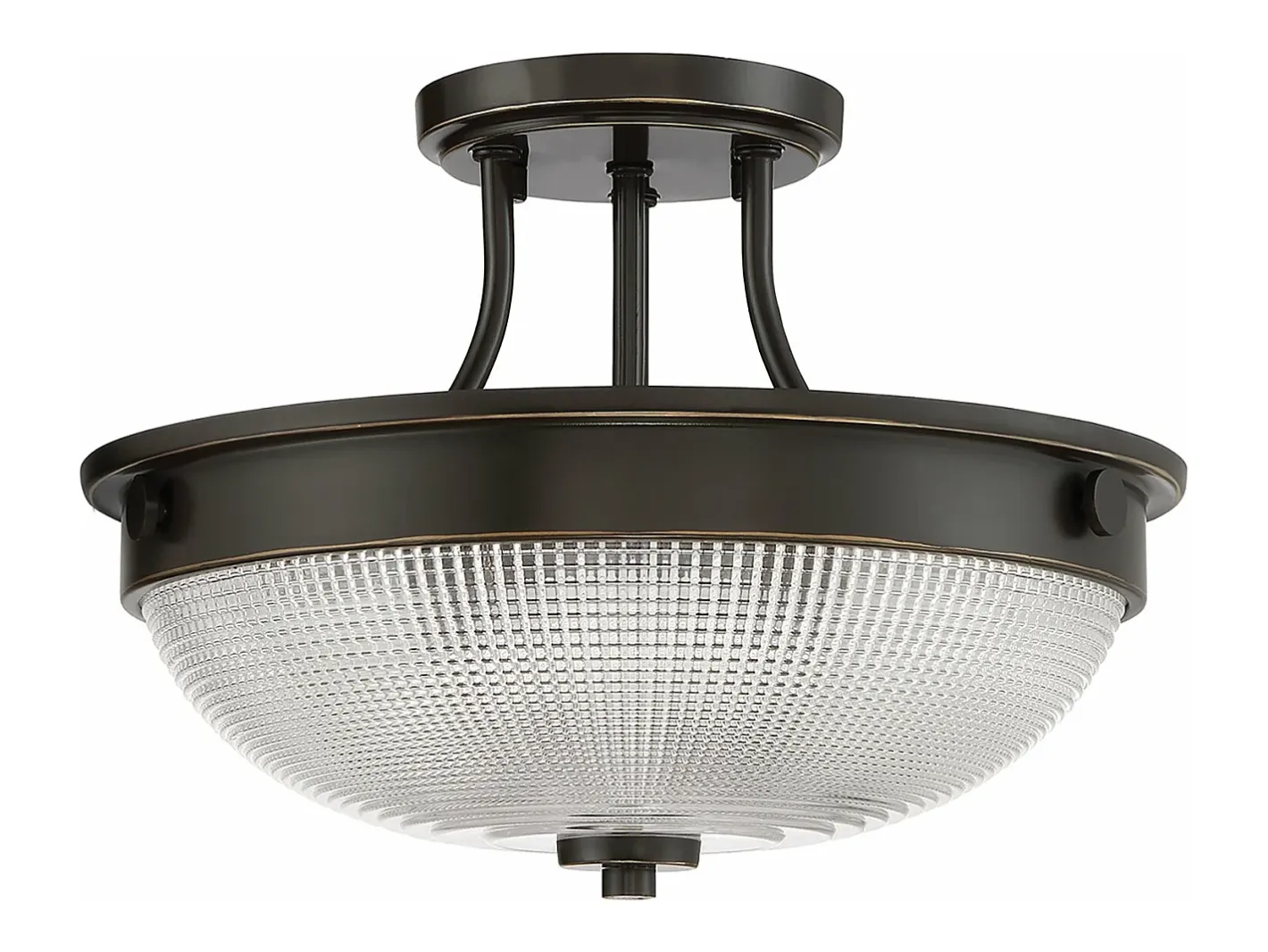 Elstead Mantle 2 Light Semi-Flush - Palladian Bronze, E27 Bronce Clearance