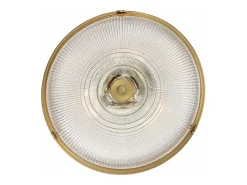 Plafón-Elstead Mantle 2 Light Semi-Flush - Weathered Brass, E27 Camel