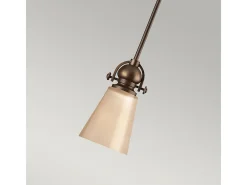 New Elstead Mayflower 1 Light Dome Tak Mini Pendel Olde Bronze, E27 Bronce