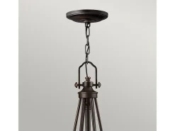 Lámpara Suspendida-Elstead Mayflower 6 Ljus Multi Arm Ljuskrona Olde Bronze Finish, E27 Bronce
