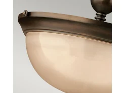 Elstead Mayflower 3 Ljus Semi Flush Ceiling Light Olde Bronze, E27 Bronce New