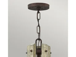 Lámpara Suspendida-Elstead Middlefield 5 ljus ljuskrona järnrostfinish, E14 Gris