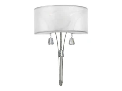 Aplique Para Pared-Elstead Mime 2 ljus inomhusvägglampa Borstad nickel, E14 Gris