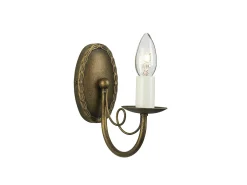 Elstead Minster 1 ljus inomhusljus vägglampa svart, guld, E14 Dorado Hot