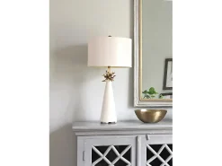 Lámpara De Mesa-Elstead Neo 1 ljus Bordslampa Vit, E27 Blanco