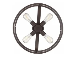 Outlet Elstead New Harbor 4 Lätt Semi Flush Ceiling Lätt Western Bronze, E27 Bronce