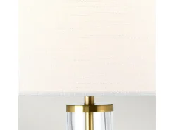 Lámpara De Mesa-Elstead Orb Bordslampa med rund skärm Åldrad mässing Camel