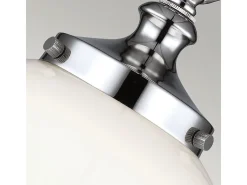 Lámpara Suspendida-Elstead Parkman 1 ljus liten klot takhänge polerad nickel, E27 Gris