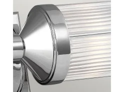 Outlet Elstead Paulson 2 ljus inomhus vägglampa krom IP44, G9 Gris