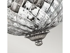 Plafón-Elstead Plantation 2 Ljus Small Semi Flush Ceiling Light Polerad Antik Nickel, E27 Gris