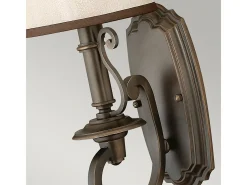 Aplique Para Pared-Elstead Plymouth 1 ljus inomhusvägglampa Olde Bronze, E14 Bronce