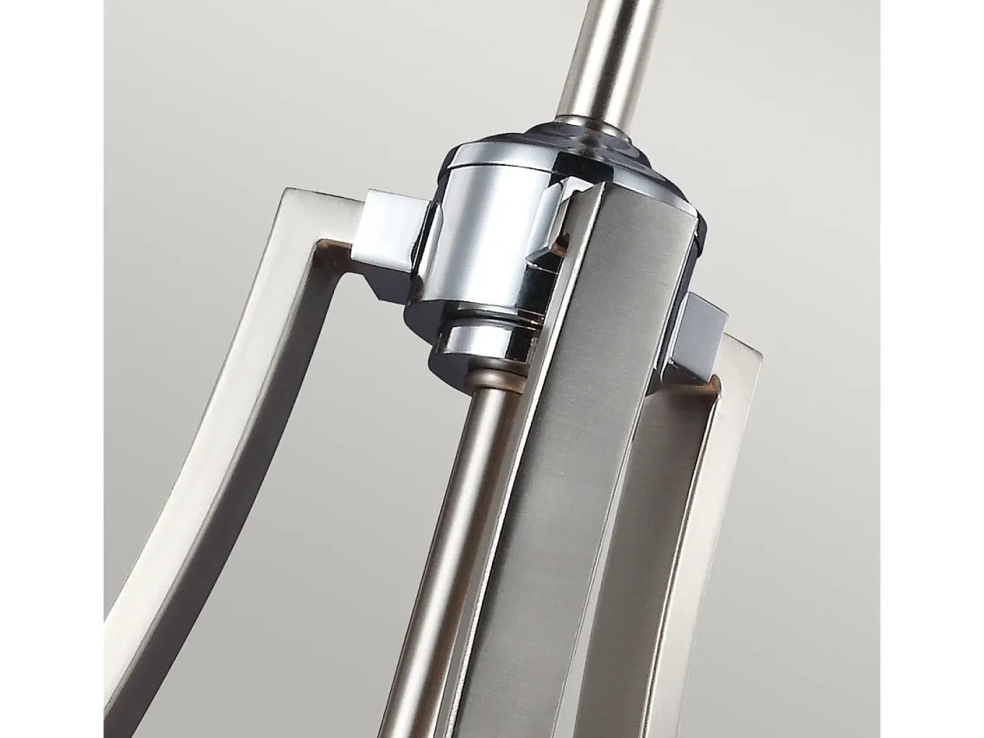 Hot Elstead Prospect Park 4 ljus rund takhänge satin nickel, krom, E27 Gris