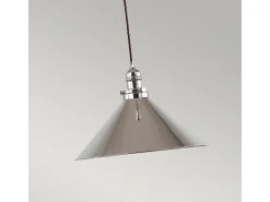 Hot Elstead Provence 1 ljuskupol takhänge polerad nickel, E27 Gris