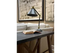 Lámpara De Mesa-Elstead Provence Element 1 ljus bordslampa grå, åldrad mässing, E27 Camel