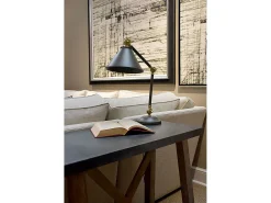 Lámpara De Mesa-Elstead Provence Element 1 ljus bordslampa grå, åldrad mässing, E27 Camel