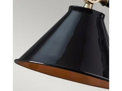 Lámpara De Mesa-Elstead Provence Element 1 ljus bordslampa svart, polerad mässing, E27 Camel