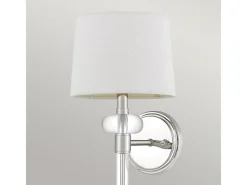 New Elstead Quoizel Barbour Vägglampa med skärm polerad nickel Gris