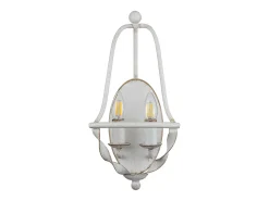 Best Elstead Quoizel Bradbury Ljus Vägglampa Antik Vit Blanco
