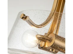 Discount Elstead Quoizel Hollister Skål Semi Flush Ceiling Light Borstad mässing Camel
