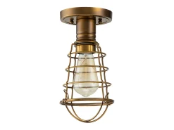 Elstead Quoizel Mixon Semi Flush Ceiling Light Weathered mässing Marru00f3n
