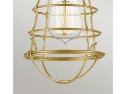 Plafón-Elstead Quoizel Mixon Semi Flush Taklampa Borstad Mässing Camel