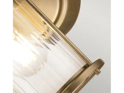 Aplique Para Pared-Elstead Quoizel Riggs Vägglampa Weathered Brass, IP44 Camel