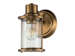Aplique Para Pared-Elstead Quoizel Riggs Vägglampa Weathered Brass, IP44 Camel