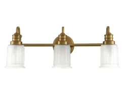 Clearance Elstead Quoizel Swell Vägglampa Borstad mässing, IP44 Camel