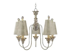 Sale Elstead Remi 5 ljus multiarm ljuskrona guld- och silverfinish, E27 Dorado