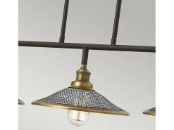 Lámpara Suspendida-Elstead Rigby 3 Light Ceiling Island Chandelier Pendant Bar Light Bronze, E27 Bronce