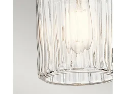 Outlet Elstead Riviera 1 ljushänge, borstad nickel, E27 Gris