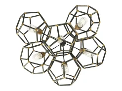 Elstead Rocklyn 6 Ljus Ljuskrona Cage Cage Takhänge Stål, E27 Gris Outlet
