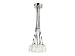 Elstead Rubin 7 ljus multiarm ljuskrona polerad nickelfinish, G9 Gris Best