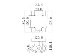 Elstead Seaview 1 ljus vägglampa - polerad kromfinish, G9 Gris Hot