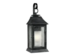 Best Elstead Shepherd 1 Ljus Utomhus Stor Vägglykta Lätt Vitrad Zink IP44, E27 Gris