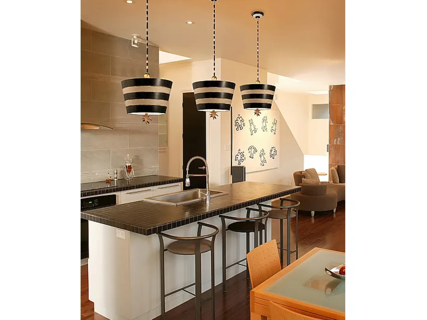 New Elstead South Beach 1 ljus takhänge svart, kräm, E27 Negro