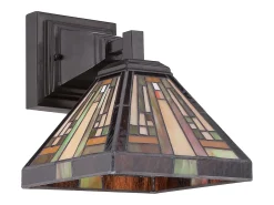 Aplique Para Pared-Elstead Stephen 1 Light Tiffany Light Vintage Bronze, E27 Bronce
