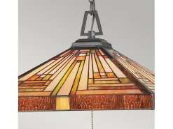 Elstead Stephen 3 ljus Tiffany takhänge vintage brons, E27 Bronce Clearance
