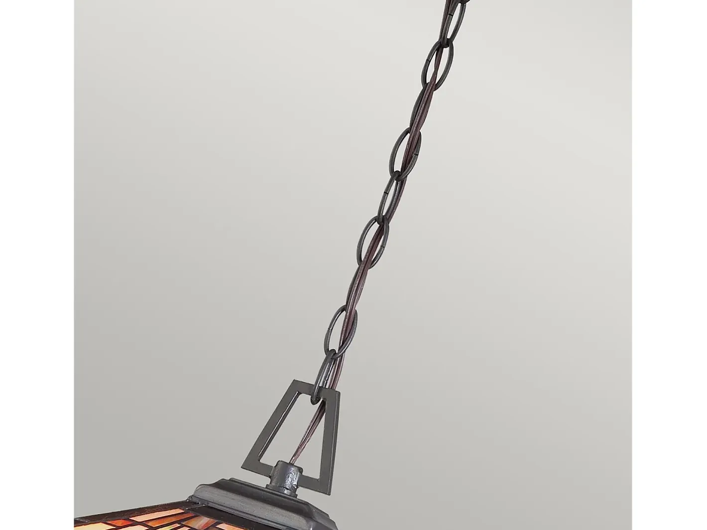 Elstead Stephen 3 ljus Tiffany takhänge vintage brons, E27 Bronce Clearance