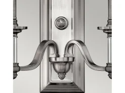 Aplique Para Pared-Elstead Sussex 2 ljus inomhusvägglampa Borstad nickel, E14 Gris