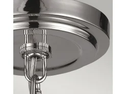 Elstead Tabby 1 Light Dome Tak Mini Pendel Polerad Nickel, E27 Gris
