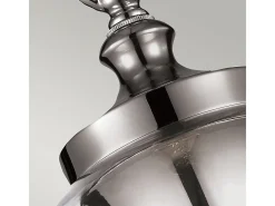 Elstead Tabby 1 Light Dome Tak Mini Pendel Polerad Nickel, E27 Gris