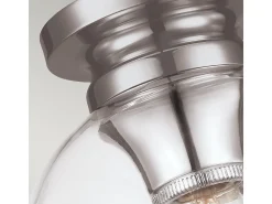 New Elstead Tabby 1 Light Flush Light, polerat nickel Gris