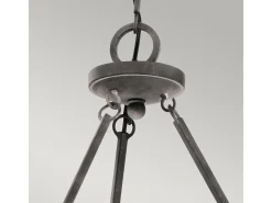 Elstead Taulbee 6 ljus ljuskrona zinkfinish, E14 Gris Discount