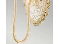 Aplique Para Pared-Elstead Trellis 1 ljus inomhusvägglampa Spackel, Silver Leaf, E27 Beige