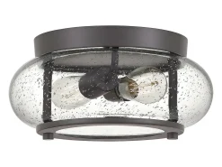 Elstead Trilogy 2 Light Flush Mount, Old Bronze, E27 Bronce Best