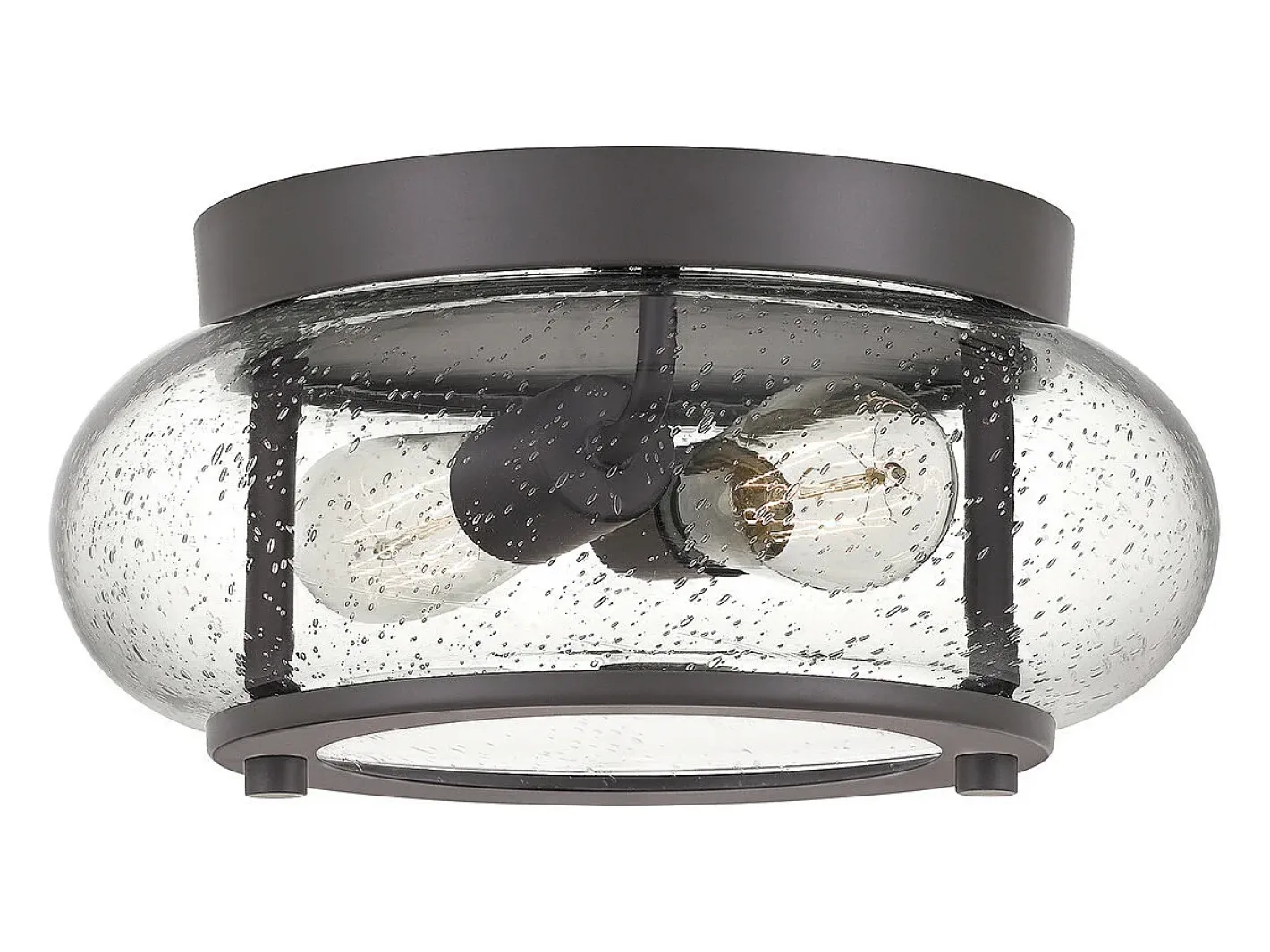 Elstead Trilogy 2 Light Flush Mount, Old Bronze, E27 Bronce Best