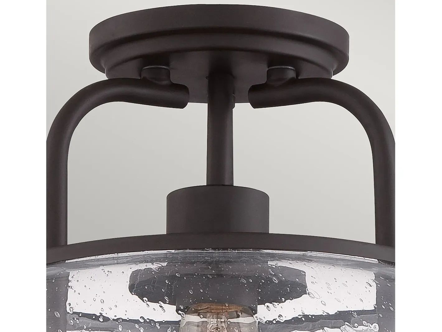 Elstead Trilogy 1 Ljus Small Semi Flush Ceiling Light Old Bronze, E27 Bronce