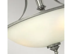 Elstead Truman 3 Ljus Semi Flush Ceiling Light Antik Nickel, E27 Gris